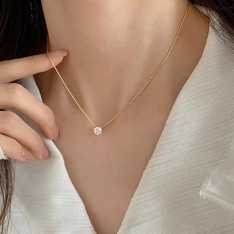Mother of Pearl Halo Necklace