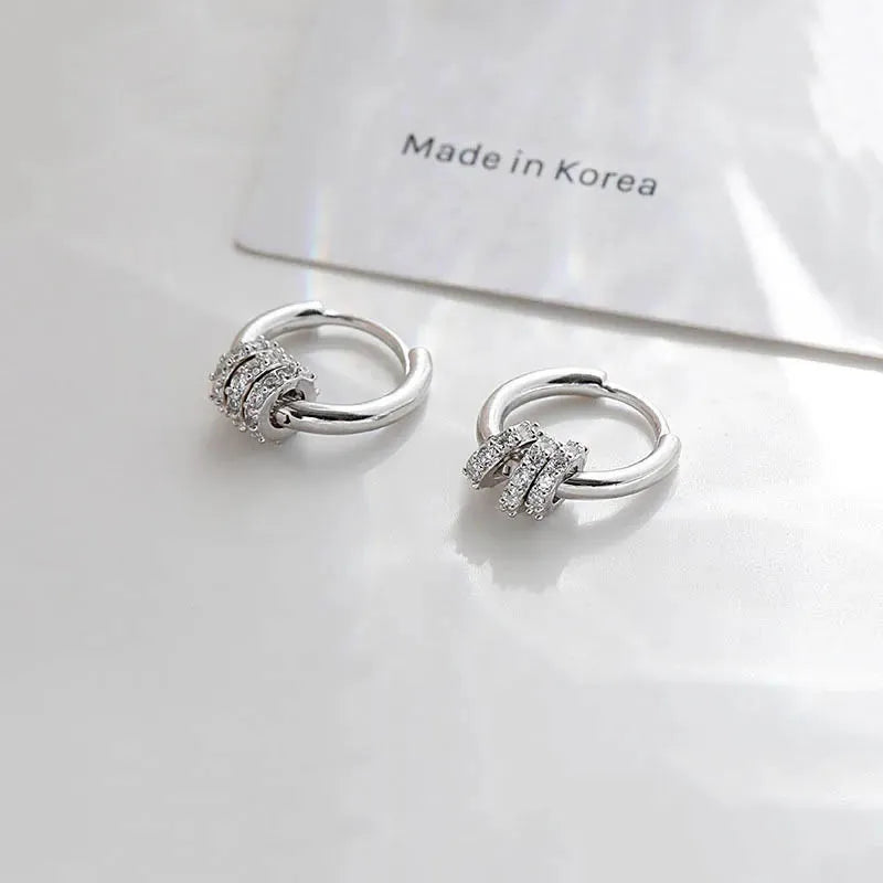 Chunky Zircon Hoop Earrings