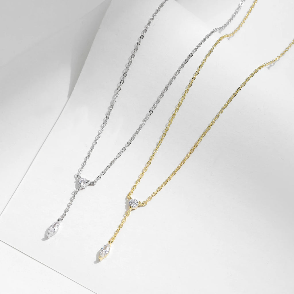 Geometric Drop Pendant Necklace