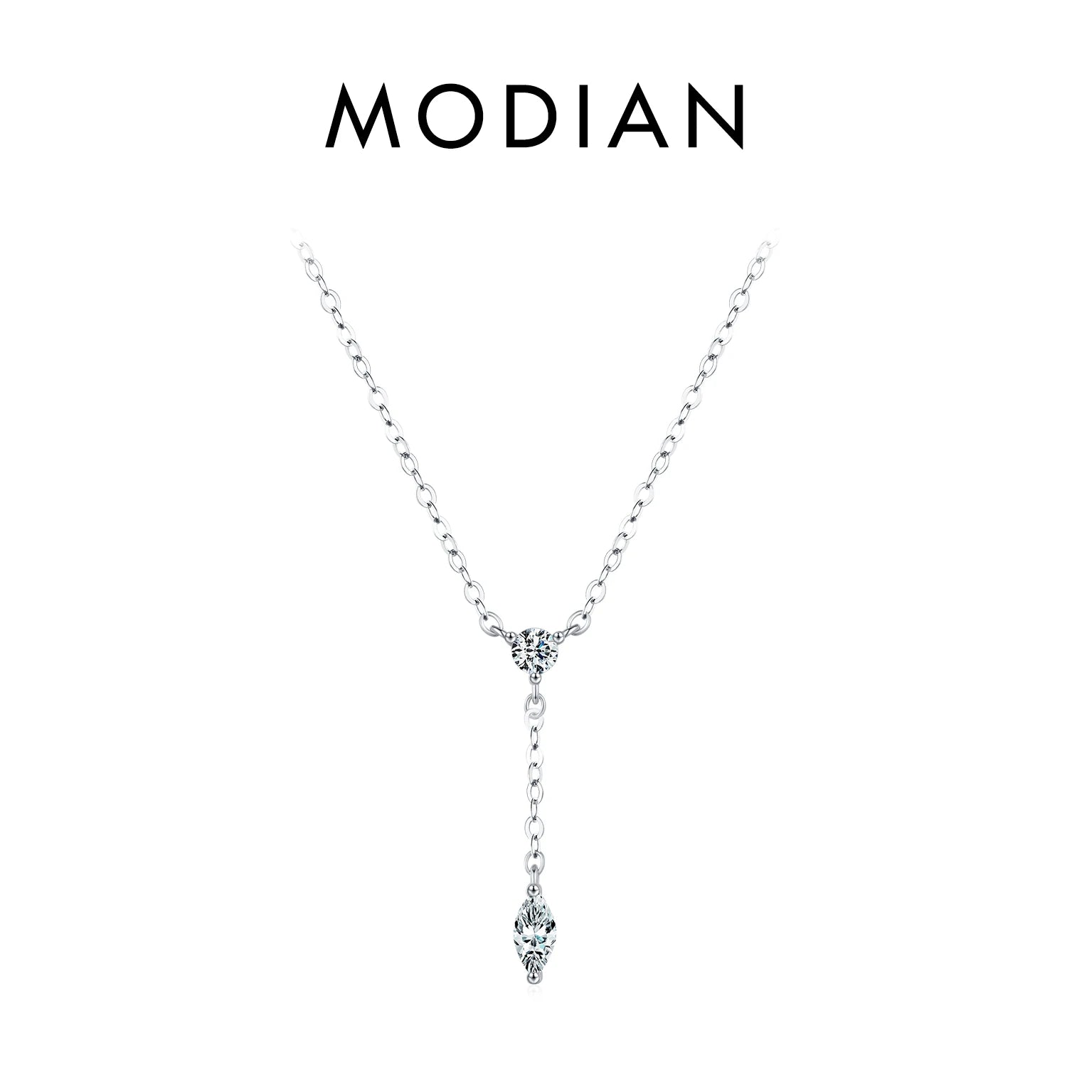 Geometric Drop Pendant Necklace