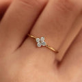 Dainty Zircon Flower Ring