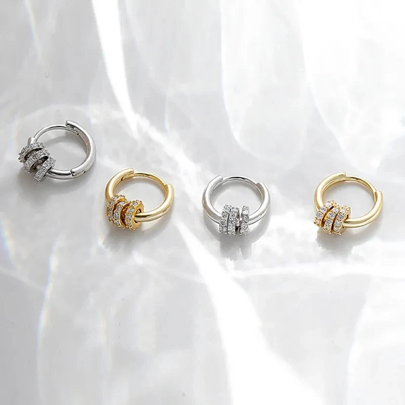 Chunky Zircon Hoop Earrings