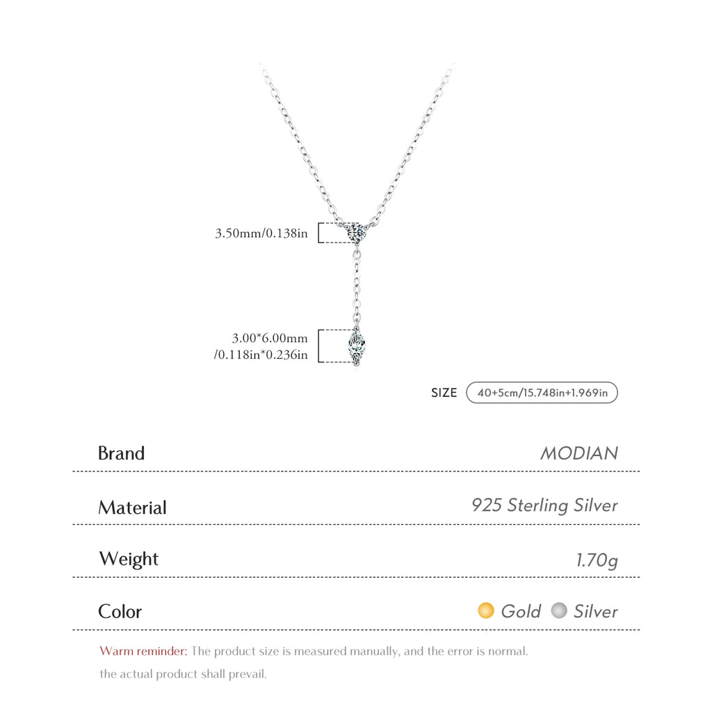 Geometric Drop Pendant Necklace