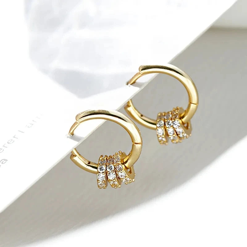 Chunky Zircon Hoop Earrings