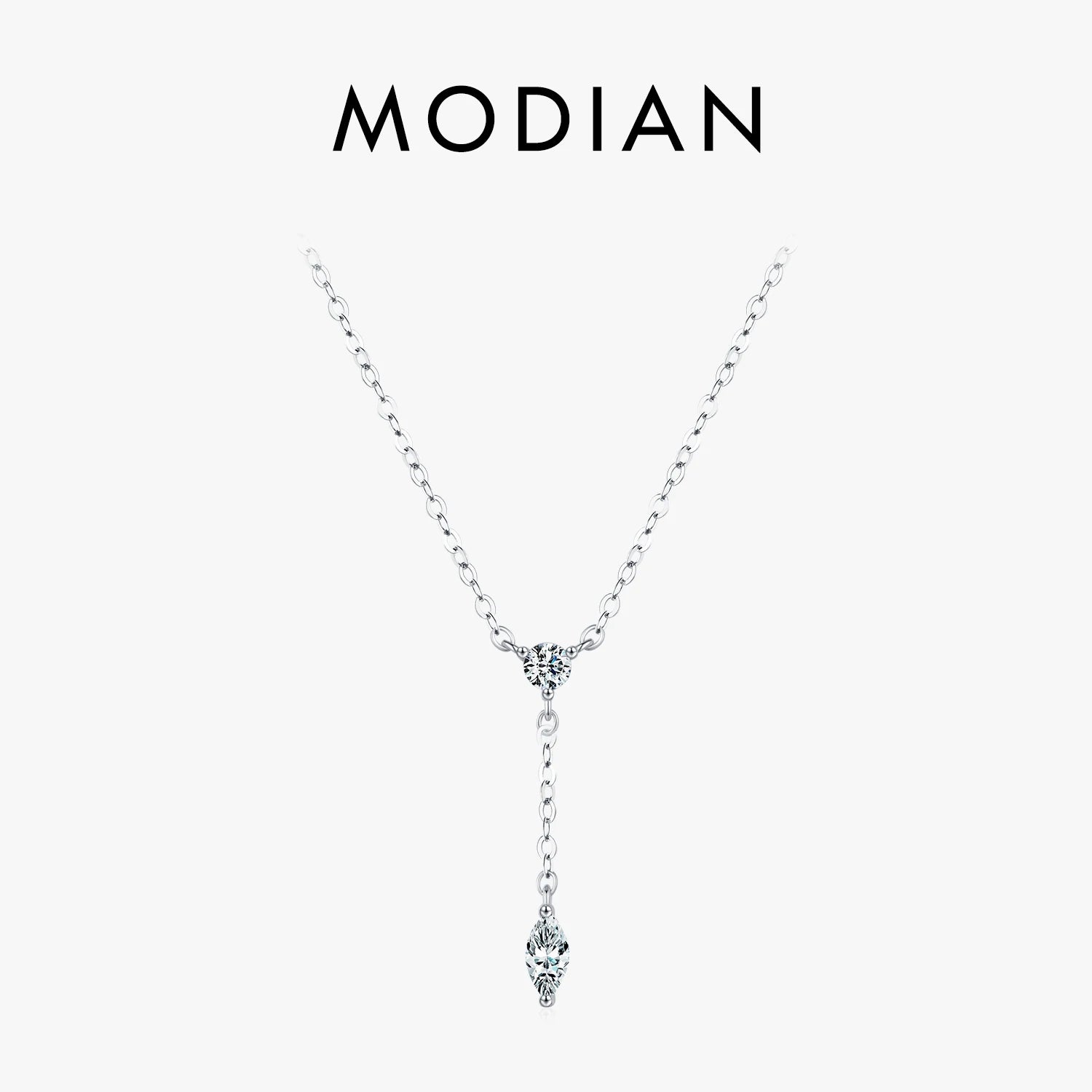 Geometric Drop Pendant Necklace