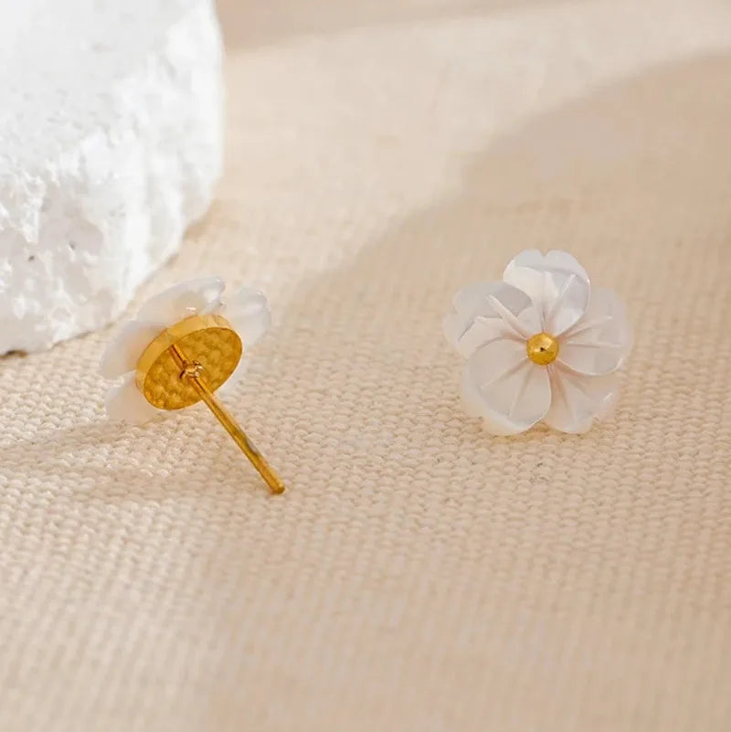 Dainty Flower Necklace or Bracelet, Ring for Women, 18K Gold Plated Titanium Wedding Jewelry, Bridesmaid Gift Mother's Day Gifts